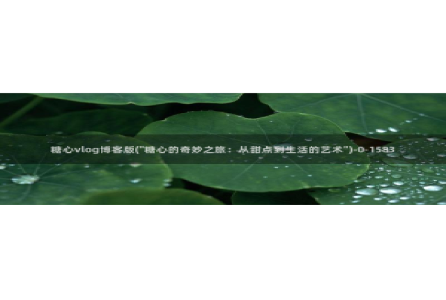 糖心vlog合集封面：糖心vlog博客版(\